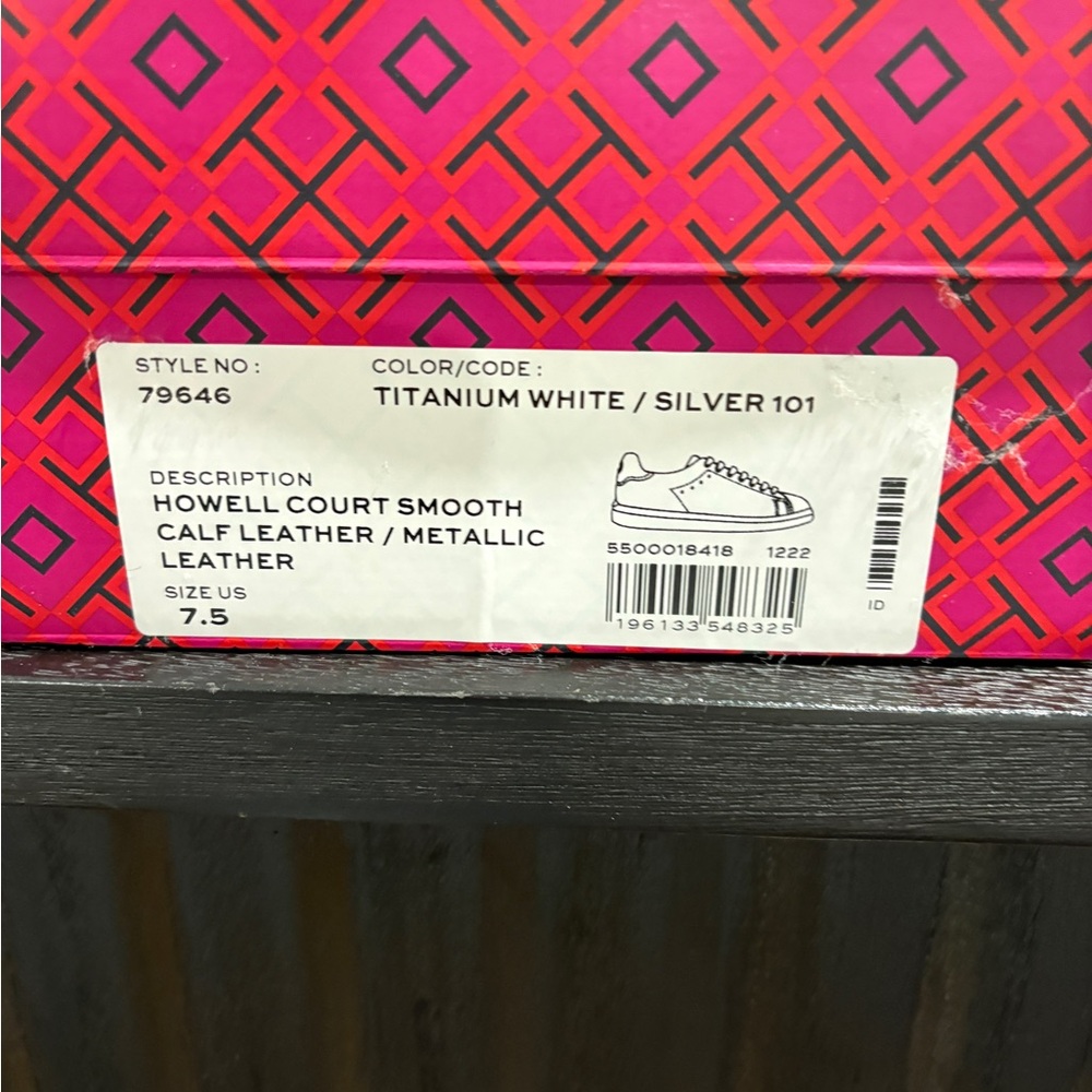 Tory Burch Titanium White Silver Sneakers - Picture 2 of 10